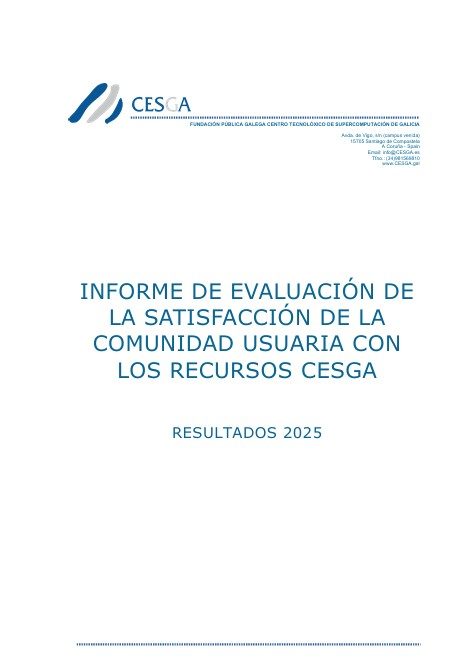 CESGA Informe Satisfacción Usuarios 2025