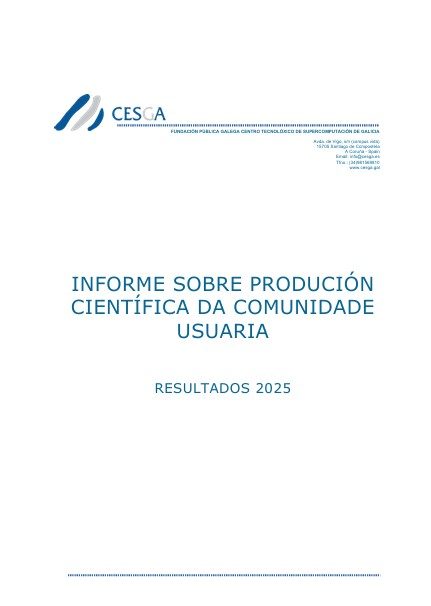 CESGA Informe Produción Científica 2025
