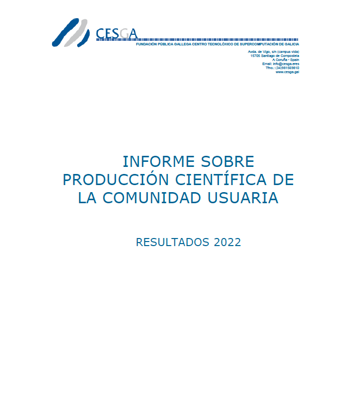 CESGA Scientific Production Report 2022
