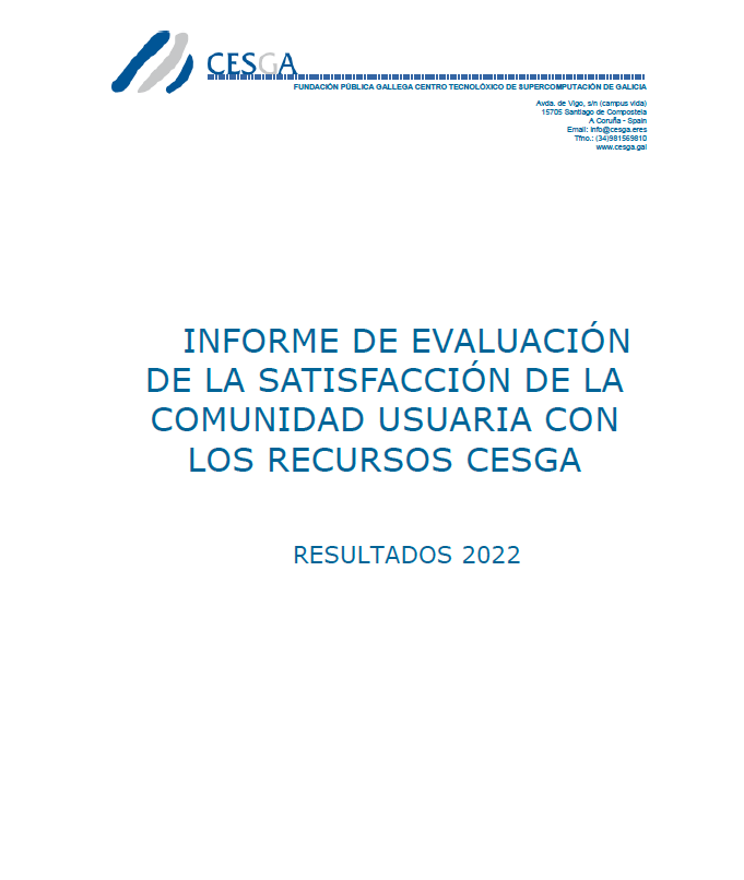 CESGA Informe Satisfacción Usuarios 2022