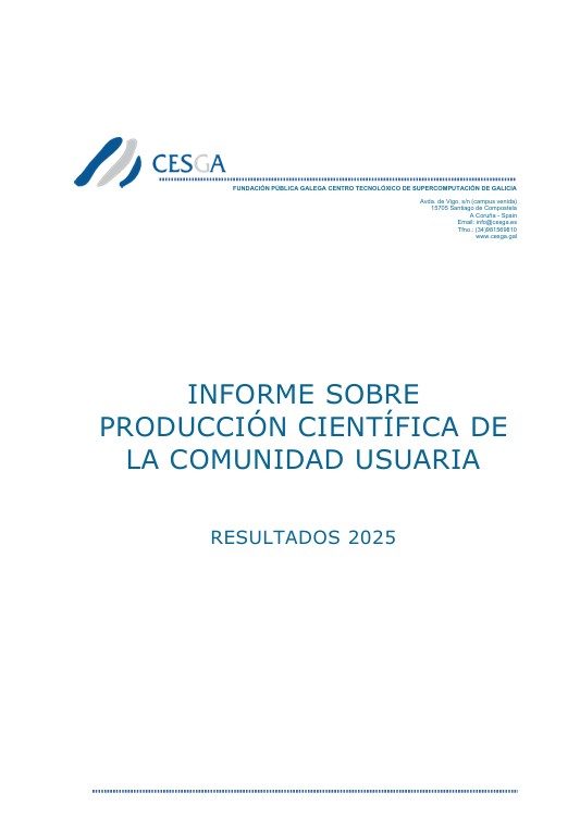 CESGA Scientific Production Report 2025
