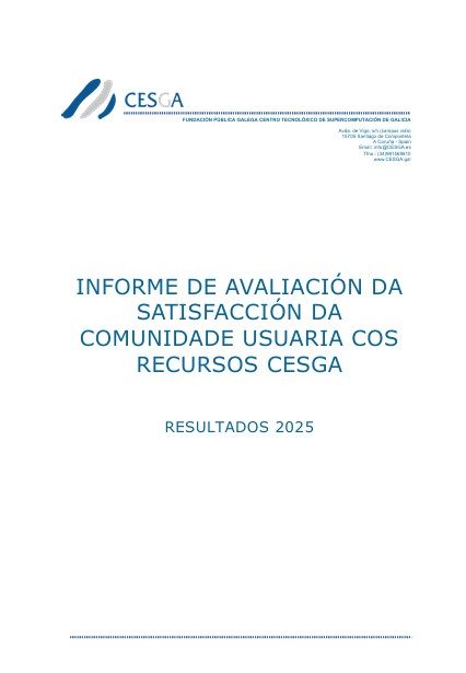 CESGA Informe Satisfacción Usuarios 2025