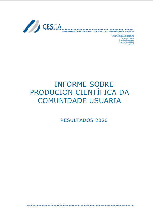 CESGA Informe Produción Científica 2020