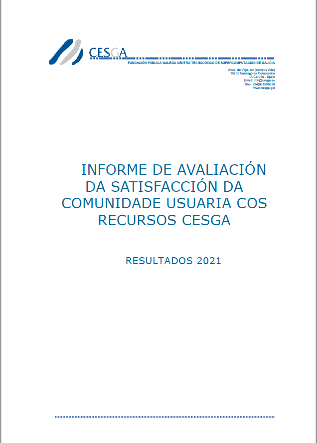 CESGA Informe Satisfación Usuarios 2021